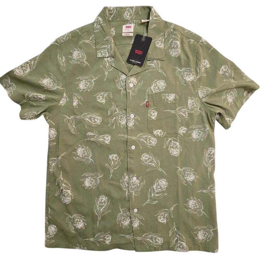 Levi's Men's Classic Camper Relaxed Small‎ Hawaiian Floral Hipster Viscose NWT